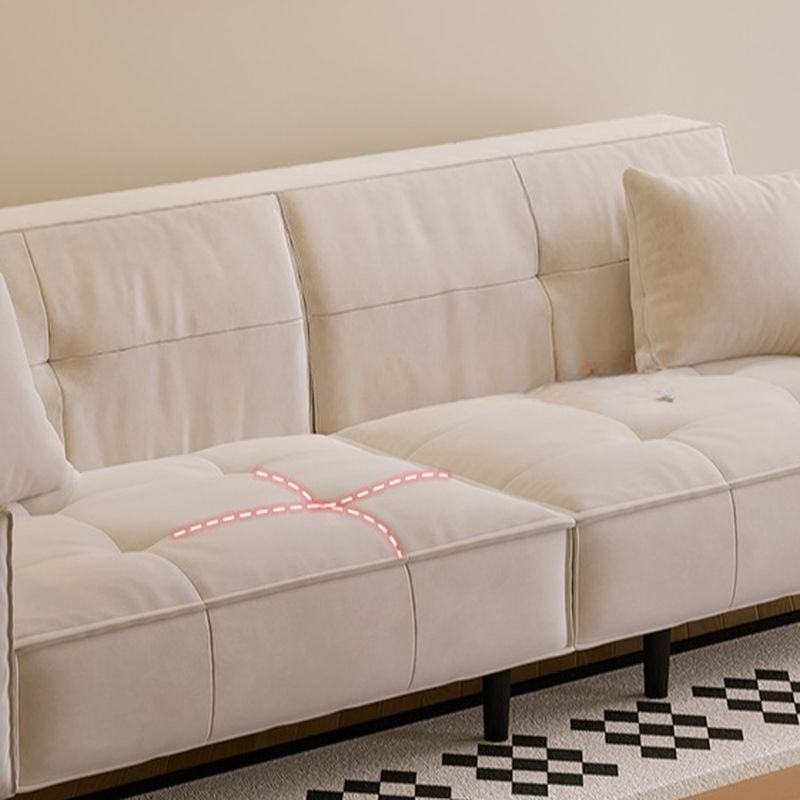 Drawing Room Standard Sofa with Flannel Upholstery in Gray/Rose/Cerulean and Armrest