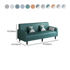 Trendy Solid Color Stain Resistant Standard Sofa in Grey/Cerulean/Beige with Arm, 4-seater/Seats 3 and 2 Pillows