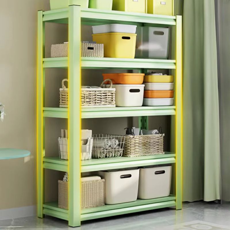 Light Green Casual Cabinet Shelf with 4/5/6 Tiers in Rectangle Shape