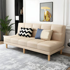 Modern Armless Settee 27.55" W Convertible Sleeper Sofa for Living Room