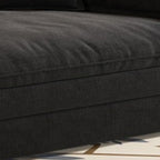Art Deco Ink Solid Color Water Resistant Sofa Couch/Single Sofa for 5-seater/4-seater/6-seater with 2 Pillows