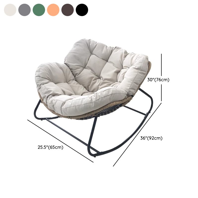 Casual Rocking Chair Couch with Rear Back and Stationary Design
