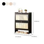Art Deco Bambusa Shoe Wardrobe with 3 Tiers/2-Tier Shelf, Freestanding Cabinet Door