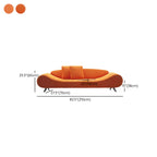 Armless Sofa 25.59" High Contemporary for Apartment Wooden Frame
