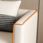 Versatile Standard Sofa/Loveseat/Single Sofa in Synthetic Leather with Grey/Dark Blue/Light Green Upholstery and Arm