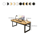 Black/Chalk Rectangular Metal Table with Cable Management, Crack Resistant Twin Support Base, and Rounded Corners