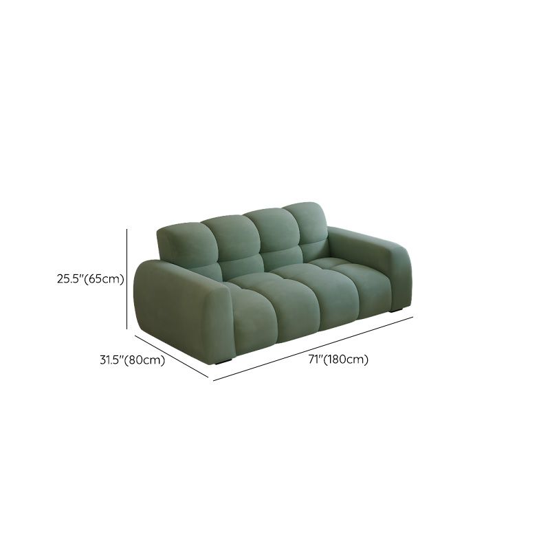 Drawing Room Standard Sofa in Sage Flannel with Armrest and 1 Pillow