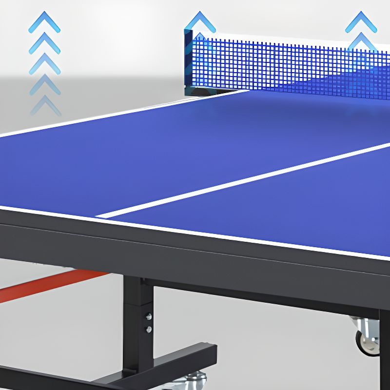 Indoor Ping Pong Table with Dark Blue/Olive Green Synthetic Laminate Top, Includes Table Tennis Paddle