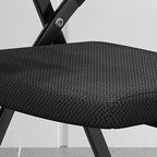Simple Midnight Black Upholstered Ergonomic Office Chairs with Armrest
