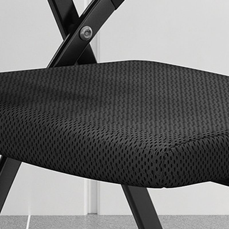 Simple Midnight Black Upholstered Ergonomic Office Chairs with Armrest