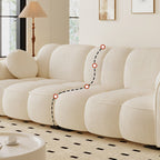 Drawing Room Standard Sofa in Midnight Black/Light Gray/Light Brown with Armrest