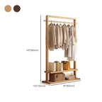 Black/White/Natural Hall Rack with Receptacle, 2 Shelves and 2 Hooks/5 Hooks in a Modern Simple Style