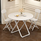 Laminate Dining Table with Crossed Legs, Foldable Square Top for 2-seater, Anti-Fouling