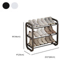 Art Deco Alloy Rectangle Shoe Rack with 6 Shelves for 11-20 Pairs in Drawing Room