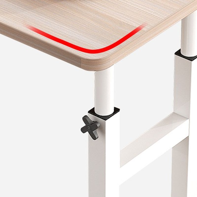 Trendy Engineered Wood Laptop Cart with Flexible Height, Casters, and Shelves