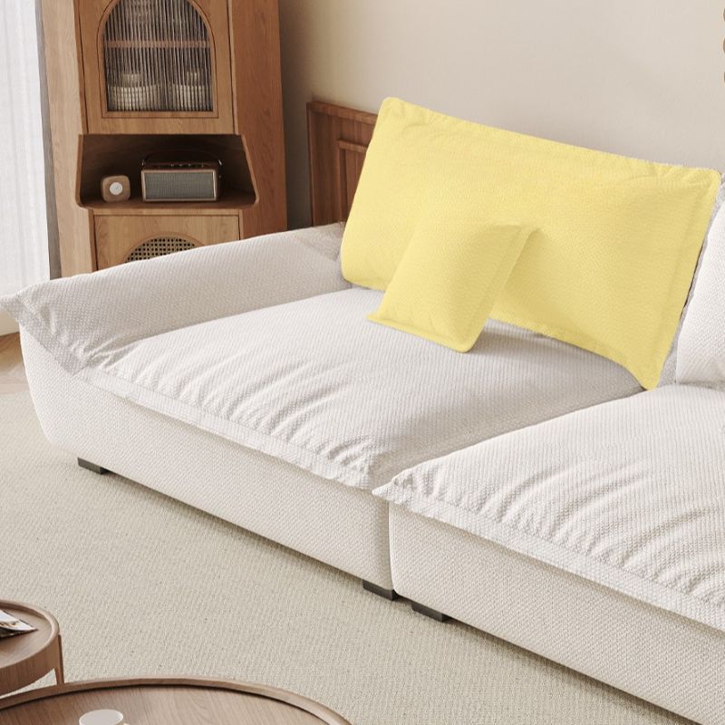 Modish Solid Color Stain Resistant Standard Sofa/Loveseat for 3-seater/4-seater/5 Person with 2 Pillows