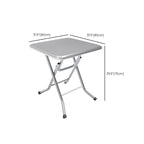 Silver Simplistic Foldable Chair with Eased Edge and Alloy Cover, Assembly Required