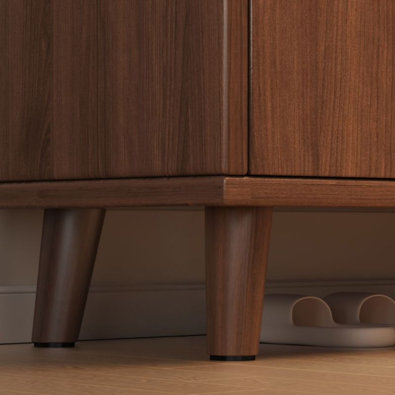 Engineered Wood 5 Tiers/6 Tiers Shoe Stack with Shelf, Drawers, Gate, Dustproof Cover, and Closed Back