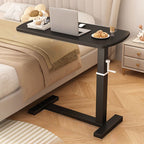 Casual Engineered Wood Laptop Cart with Adjustable Height and Casters