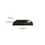 Modish Solid Color Scratch-durable Water Resistant Standard Sofa/Loveseat in Black, Seats 3/4-seater/5 Person with 3 Pillows
