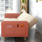 Modern Linen Tufted Sofa Bed 31"H Convertible Sofa with Square Arm