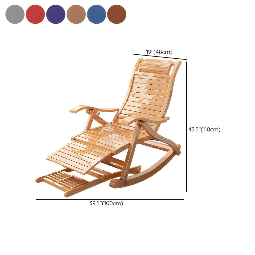 Rocking Accent Chair Wooden Farmhouse Living Room Ladder Reclining