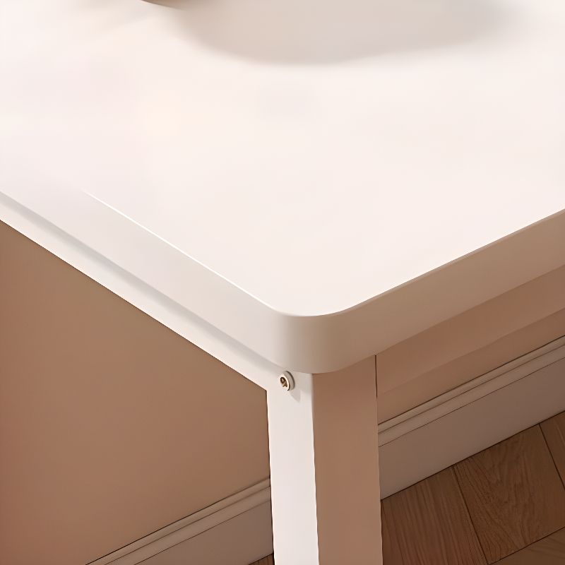 Steel H-Shape Frame L-Shape Warp Resistant White Office Computer Desk with Cable Management and Rounded Corners, Cable Management Included