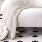 Modern Upholstered Rocking Chair - Natural Wood Legs, Round Arms, and Luxurious Foam Cushion