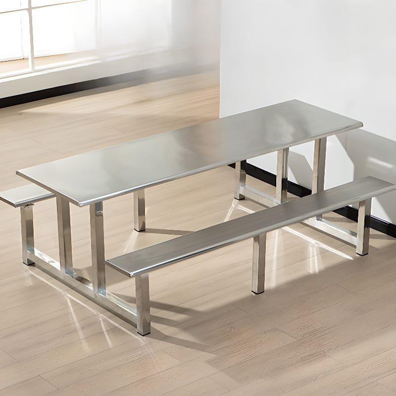 Simplistic Bench with Eased Edge Assembly Required Alloy/Composite Wood Rectangle