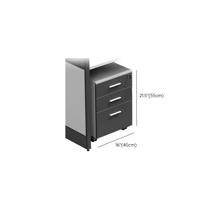 L Shaped/T-Shape Desk Set Office with Cushion Chair(s), Chalk Table Top, Filing Drawers, Pc Desk, Exterior Shelving, and Stump Base