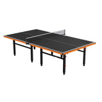 Indoor Ping Pong Table with Synthetic Laminate Top in Ink/Dark Blue and Included Table Tennis Paddle