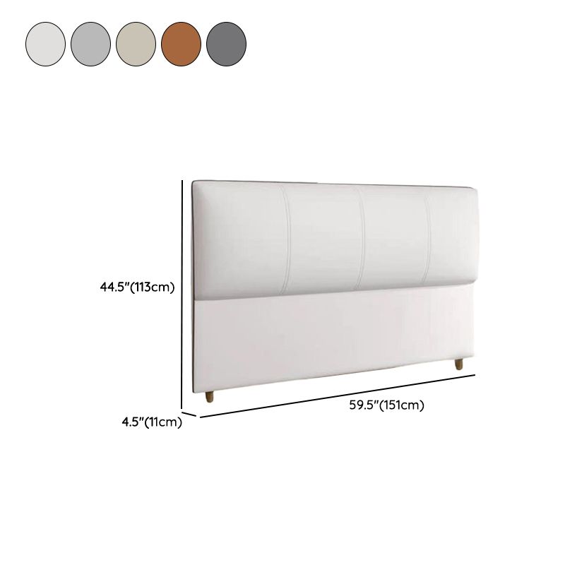 Casual Style Panel Headboard in Natural Wood with No Distressing, Rectangle Shape for King/Queen/Full Bed, Featuring Sponge Upholstery and Standard Height