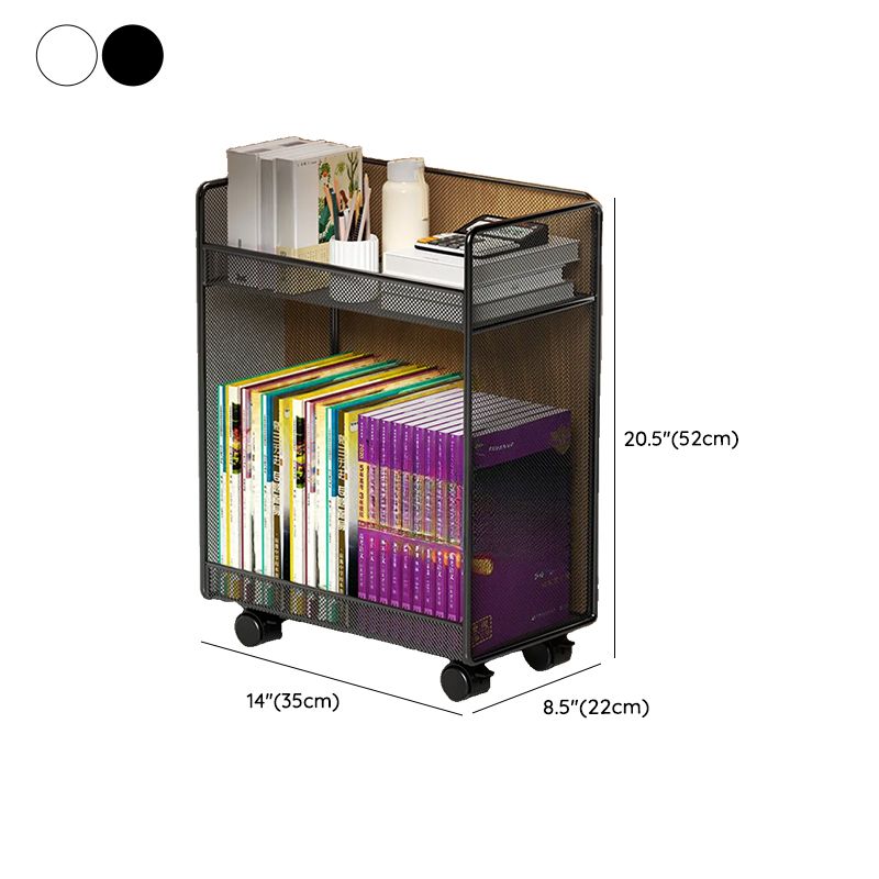 Alloy Under Desk Office Book Cart with 3 Shelves/2 Shelves All Ages
