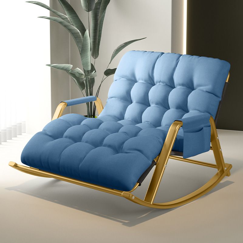 Casual 2 Person Rocking Chair Couch, Stationary with Rear Back