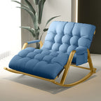 Casual 2 Person Rocking Chair Couch, Stationary with Rear Back