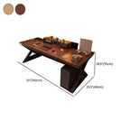 Minimalist Ergonomic Desk with Distortion-resistant Sled Base, Independent Structure, Wire Management, and Engineered Wood Top