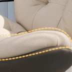 Contemporary Upholstered Rocking Armchair with Padded Flared Arm