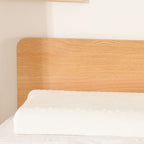 Trendy Panel Headboard in Natural Wood with No Distressing, Rectangle Shape for Full/Twin XL/Twin Bed, Bed Frame Mounted with Low Height