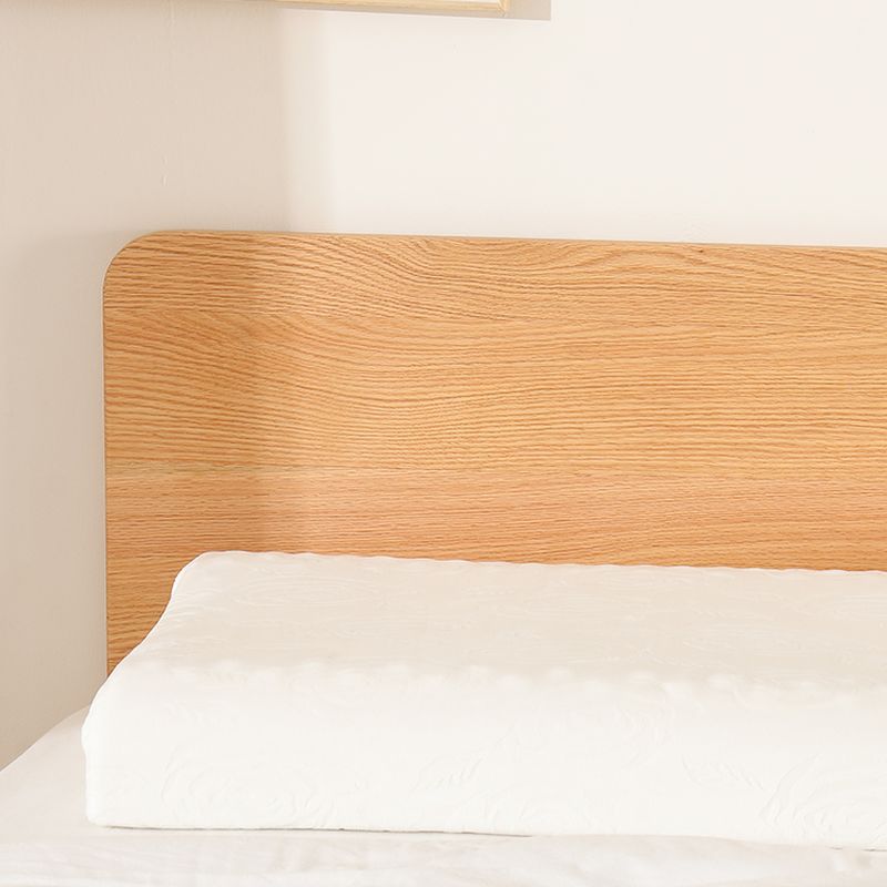 Trendy Panel Headboard in Natural Wood with No Distressing, Rectangle Shape for Full/Twin XL/Twin Bed, Bed Frame Mounted with Low Height