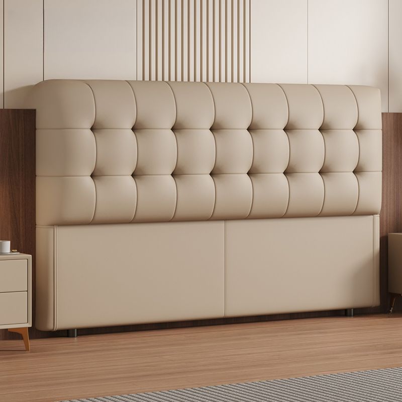 Trendy Panel Headboard with No Distressing, Piled Tufted Rectangle Design for King/Queen/Full Bed, Featuring Sponge Upholstery and Standard Height