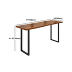 Modern 1/5 Pieces Bar Table Set Rectangle Pine Wood Counter Table with Stools for Balcony