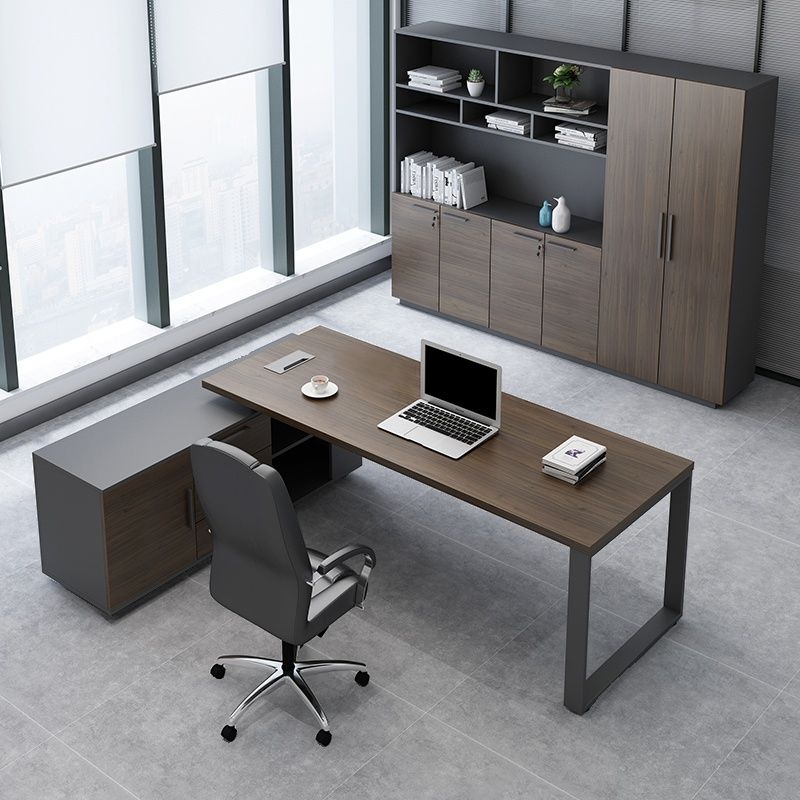 Pedestal Rust Resistant Office Desk with Cooling Hole, Cable Management, 3 Drawers, Exterior Shelf and Cpu Storage