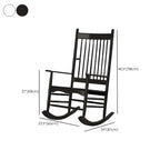 Traditional Indoor Wood Rocking Chair in Solid Color with Square Arms