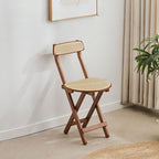 Tropical Cocoa/Natural Color Willow Space-saving Bistro Stool