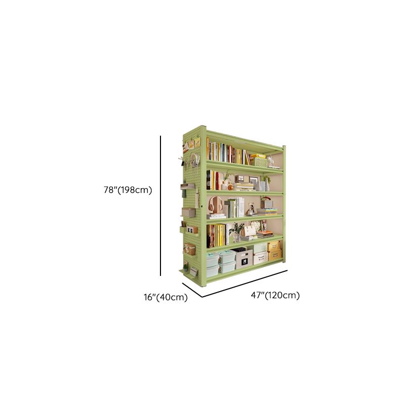 Light Green Modern Steel Tower Shelf with Alterable Shelf and Unfixed Installation