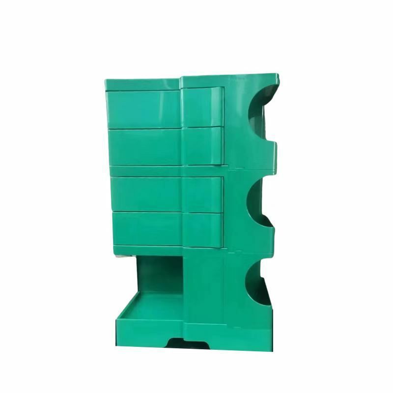 Modern All Ages Use Plastic Utility Cart with Wheels and Shelves