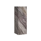 Tan Square Marble Pattern Stone Display Table with Unfinished Finish, 30 to 39 in/20 to 29 in Height, Up to 19 in Size
