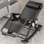 Contemporary Alloy Rocking Chair with Scratch-defiant Padded Seat and Track Arm