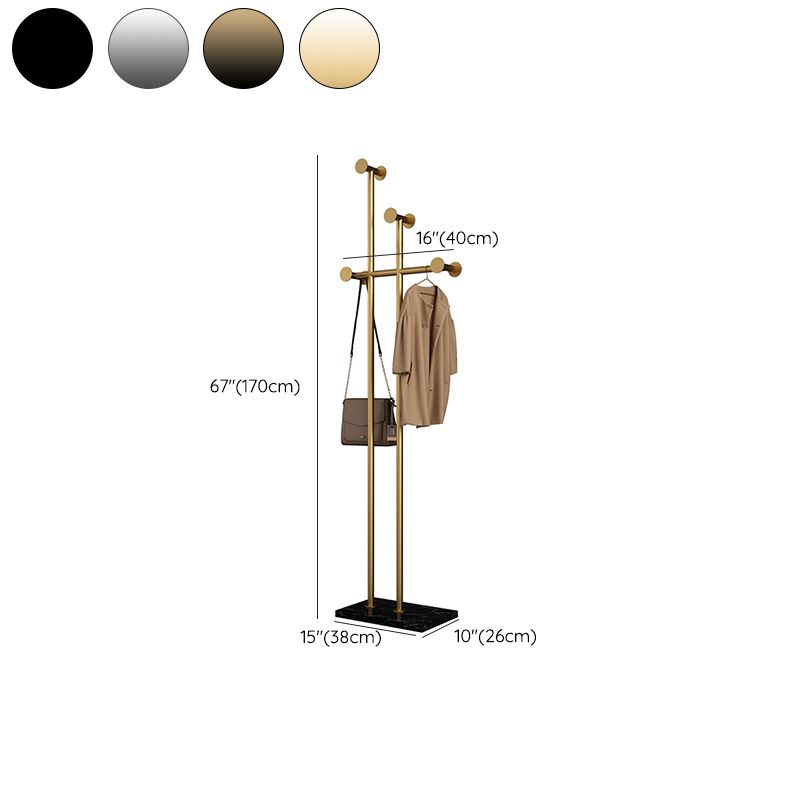 Contemporary Alloy Coat Rack with Metal Hook