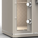 Steel Security Safe with Battery, Pry Resistant, Lockable, Keys, Interior, and Shelves